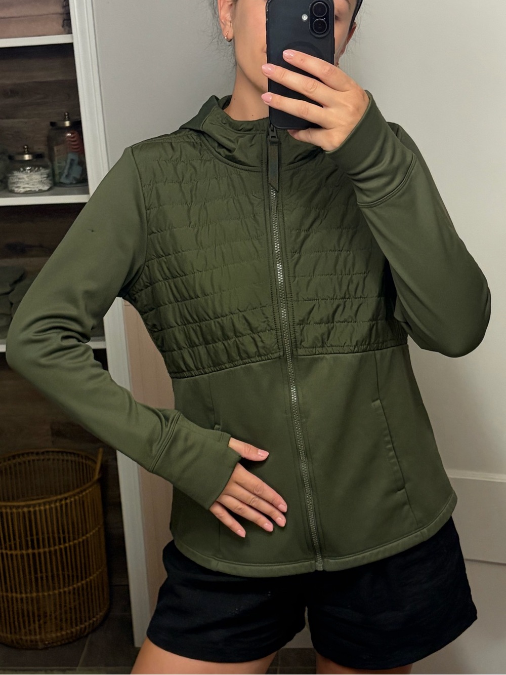Avia Olive Green Hooded Jacket
